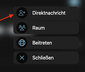 Auswahl Direktnachricht erstellen