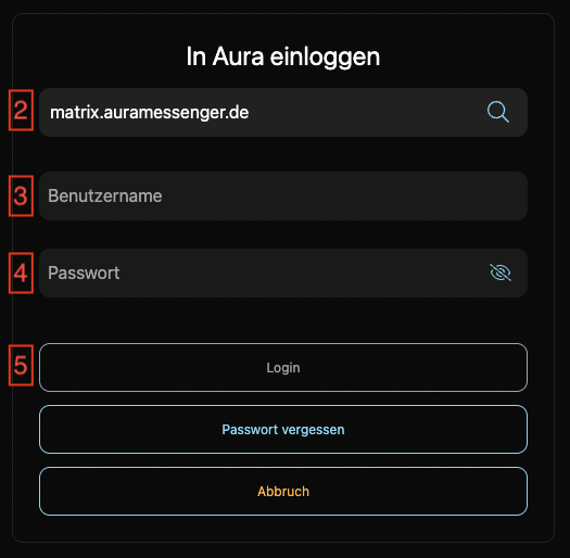 Login in der Web-Version